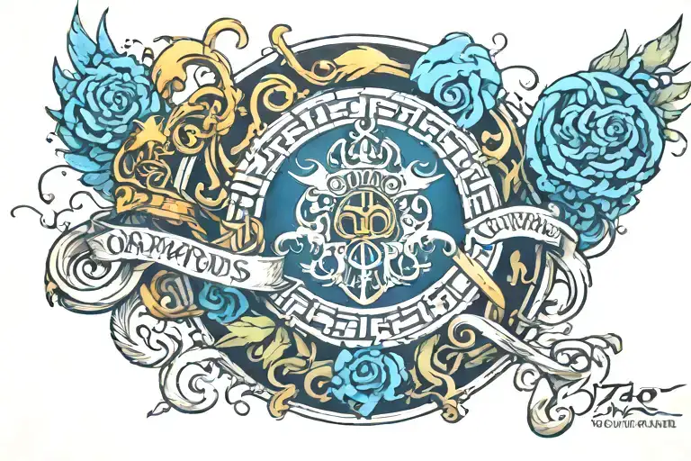 The inscription "Road to Olympus" tattoo design idea