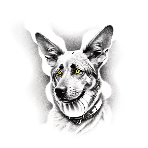hell hound  tattoo design idea