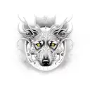 hell hound  tattoo design idea