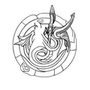 Poseidon's trident tattoo design idea