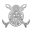 Poseidon's trident tattoo design idea