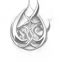 simple  Trident tattoo design idea