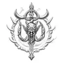 Poseidon Trident tattoo design idea