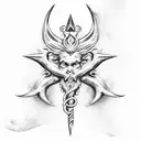 simple Poseidon Trident tattoo design idea