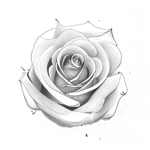 rose flower and Jasmine flower inside the leter J tattoo design idea