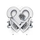 unconditional love sign tattoo design idea