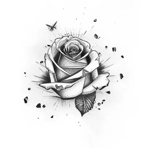 loyalty over love dead rose  tattoo design idea