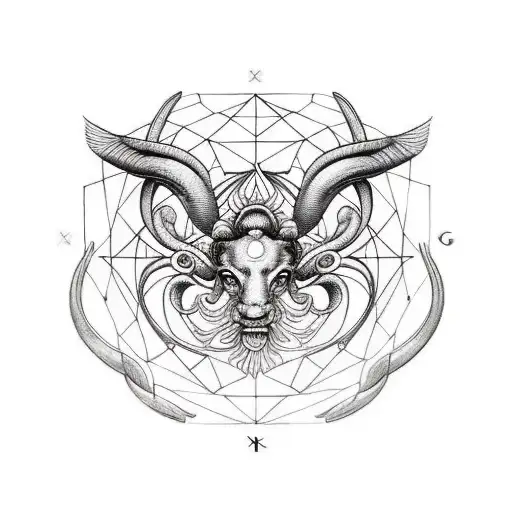 zodiac sign merge aries geminy tourus peices tattoo design idea