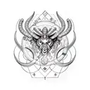 zodiac sign merge aries geminy tourus peices tattoo design idea