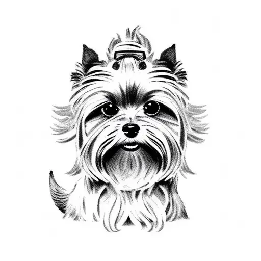 yorkshire terrier named Luna R.I.P tattoo design idea
