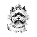 yorkshire terrier named Luna R.I.P tattoo design idea