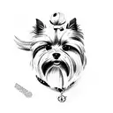 yorkshire terrier named Luna R.I.P tattoo design idea