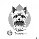 yorkshire terrier named Luna R.I.P tattoo design idea