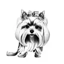 yorkshire terrier named Luna R.I.P tattoo design idea