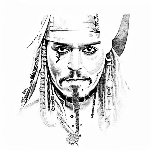 jack sparrow  tattoo design idea