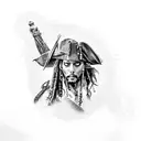 jack sparrow  tattoo design idea