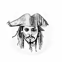jack sparrow  tattoo design idea