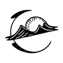 tattoo sketch of an astronaut hugging the moon tattoo design idea