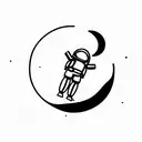 tattoo sketch of an astronaut hugging the moon tattoo design idea