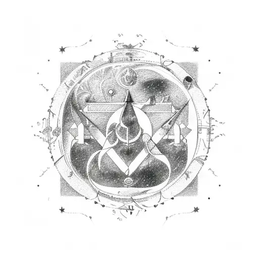 cancer astrological sign tattoo design idea