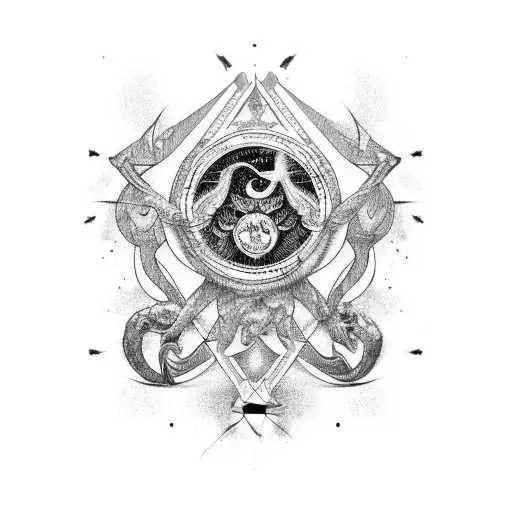 cancer astrological sign tattoo design idea