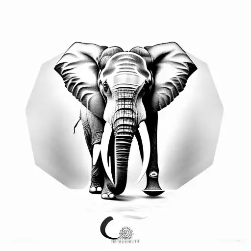 Elephant tattoo design idea