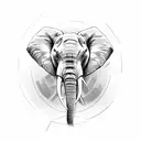Elephant face tattoo design idea