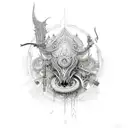 bohemian tattoo design idea