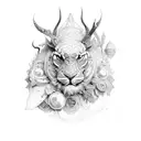 bohemian tattoo design idea