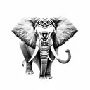 Elephant face tattoo design idea