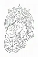 Father Time tattoo design idea
