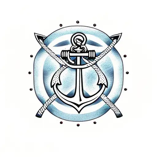 anchor shape with Celtic knot tattoo design idea