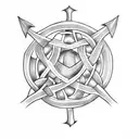 Celtic knot anchor tattoo design idea