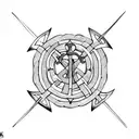 Celtic knot anchor tattoo design idea