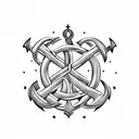Celtic knot anchor tattoo design idea
