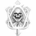 Black Sabbath Cross tattoo design idea