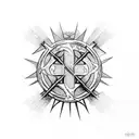 Black Sabbath Cross tattoo design idea