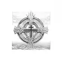 Black Sabbath Cross tattoo design idea