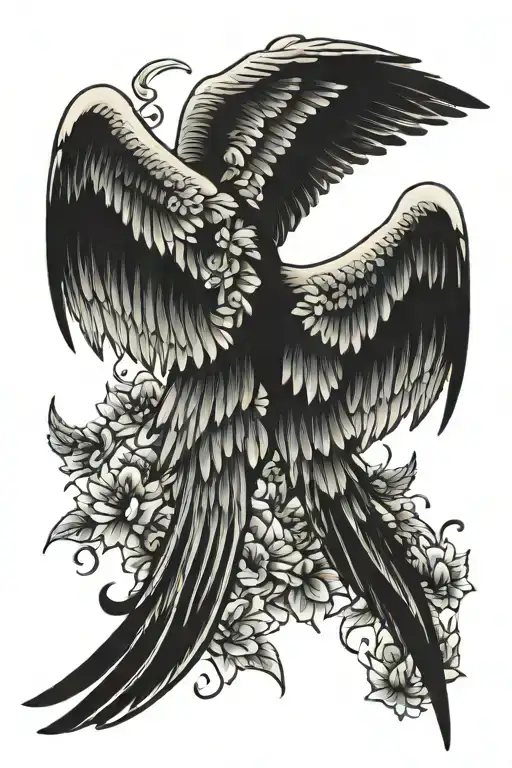 Angel wings tattoo design idea