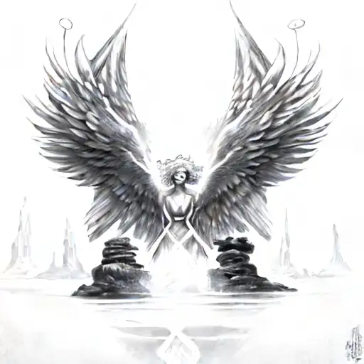 biblically accurate angel tattoo design idea