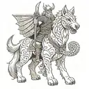 Viking Wolfsangel  tattoo design idea