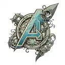 avengers logo tattoo design idea