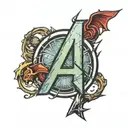 avengers logo tattoo design idea