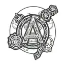 avengers logo tattoo design idea