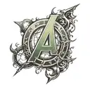 avengers logo tattoo design idea