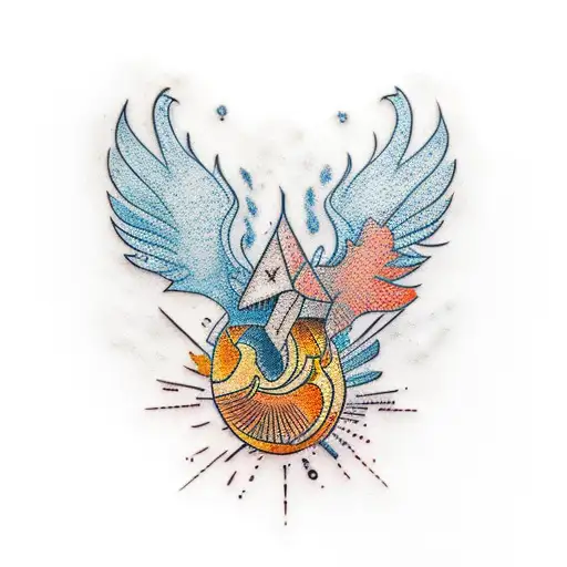 pallet bonfire tattoo design idea