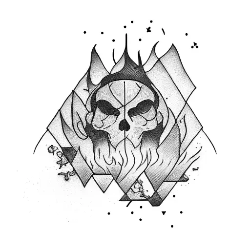 pallet bonfire tattoo design idea