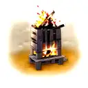 pallet bonfire tattoo design idea