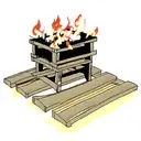 pallet bonfire tattoo design idea