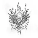 pallet bonfire tattoo design idea